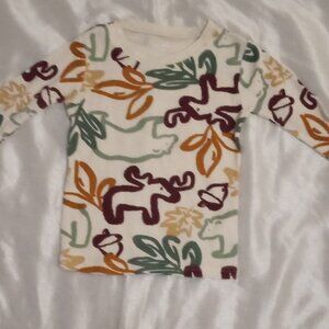 Carter's boy's top size3T/3A long sleeves animal design kidcore fun school wear